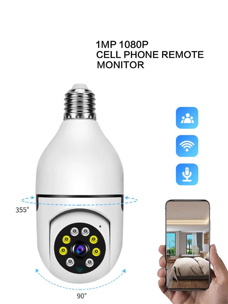 CCTV , 360 Camera, Light holder Full HD 1080P