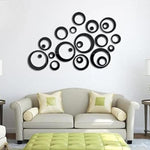 24 Pcs Ring Design MDF Wooden Wall Art