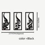 3 Pcs Islamic Calligraphy 3D Art MDF Wall Hanging