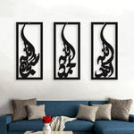 3 Pcs Islamic Calligraphy 3D Art MDF Wall Hanging