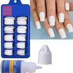 100 Pcs Set Fake Nails - Classic White