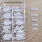 100 Pcs Set Fake Nails - Classic White